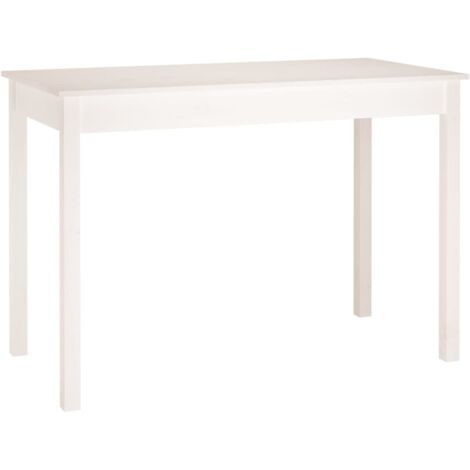 Mesa de comedor auxiliar diseño sencillo 110 x 55 x 75 cm madera maciza de pino blanco DEC036758