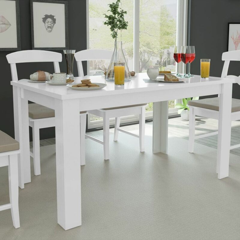 

Mesa de comedor blanca 140x80x75 cm