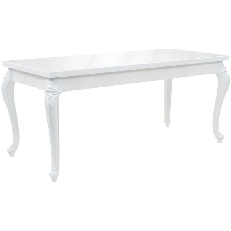 

BHD - Mesa de comedor blanco brillante 179x89x81 cm