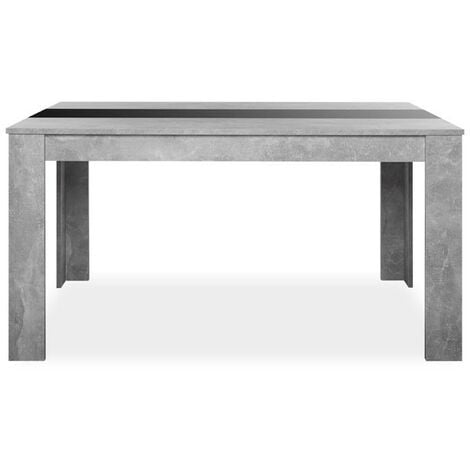 WEBMARKETPOINT Mesa de comedor color cemento con inserto reversible blanco o negro 138x80xh.74 cm