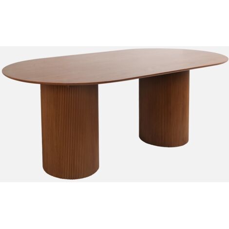 Mesa de comedor con efecto de madera con 4-6 plazas, 180cm