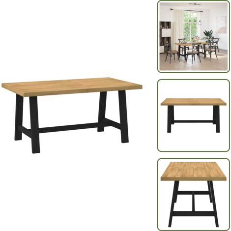 Mesa de comedor con patas en forma A - vidaXL Mesa comedor NOAIN patas forma A madera maciza pino 160x90x75cm - Mesa de comedor natural
