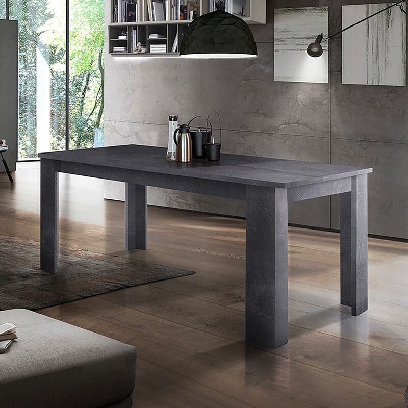 

Mesa de comedor extensible con diseño moderno 160-210x90cm Jesi Ardesia
