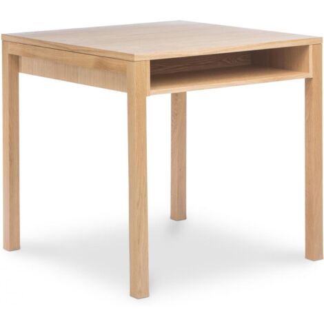 Mesa de comedor cuadrada de madera