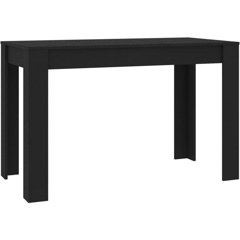 

vidaXL Mesa de Comedor de Aglomerado 120x60x76 cm Negro - Negro