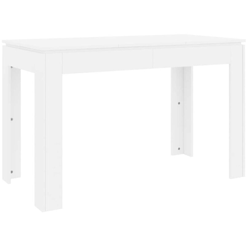 

vidaXL Mesa de Comedor de Aglomerado 120x60x76 cm Blanco - Blanco