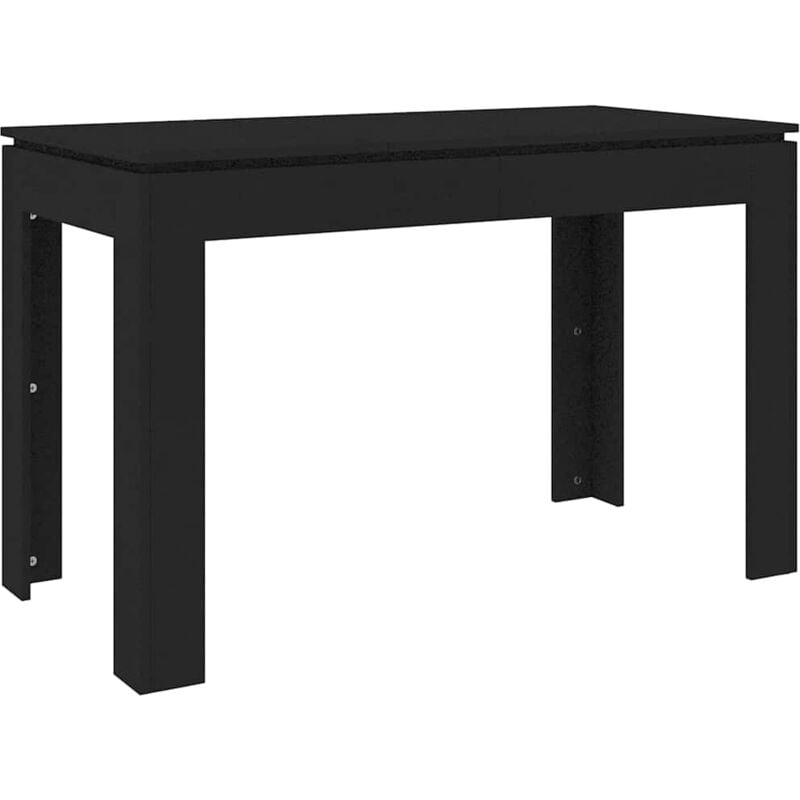 

vidaXL Mesa de Comedor de Aglomerado 120x60x76 cm Negro - Negro