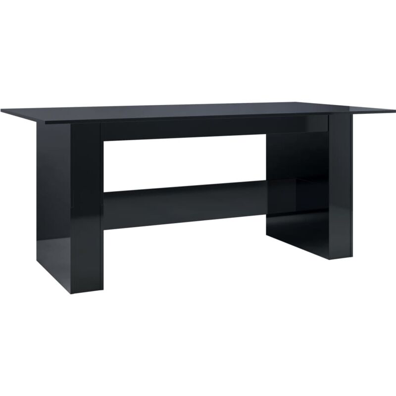 

Vidaxl - Mesa de Comedor de Aglomerado 180x90x76 cm Negro con Brillo - Negro