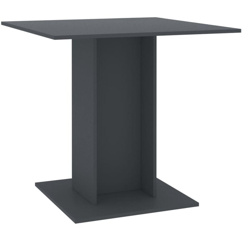 

vidaXL Mesa de Comedor de Aglomerado 80x80x75 cm Gris - Gris