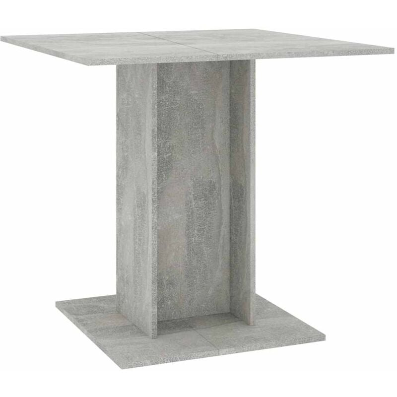 

vidaXL Mesa de Comedor de Aglomerado 80x80x75 cm Gris Hormigón - Gris