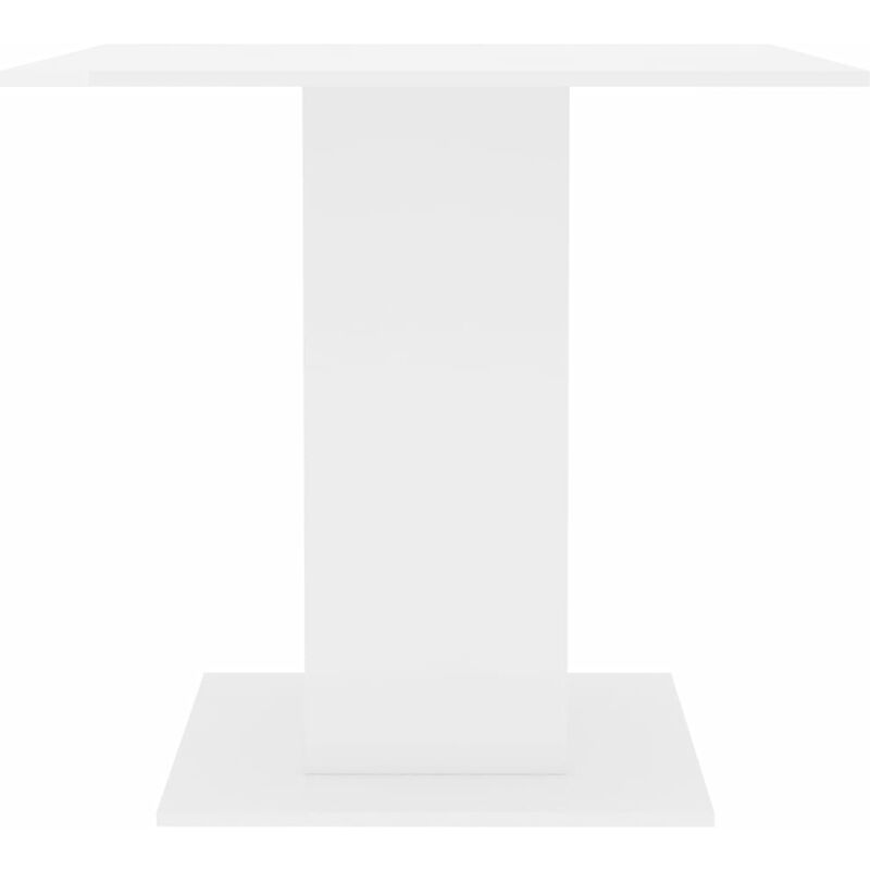 

Mesa de comedor de aglomerado blanco brillante 80x80x75 cm