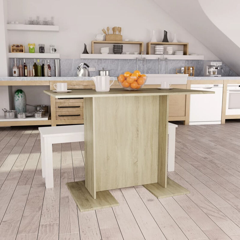 

Mesa de comedor de aglomerado color roble Sonoma 110x60x75 cm