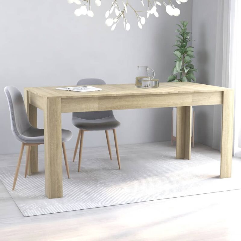 

Mesa de comedor de aglomerado color roble Sonoma 160x80x76 cm