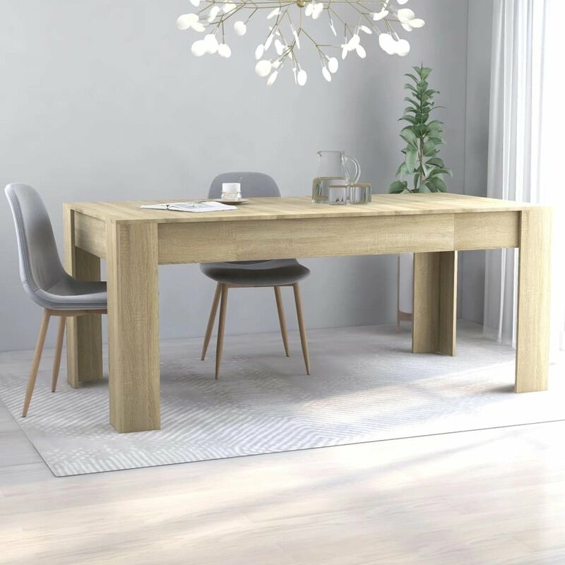 

Mesa de comedor de aglomerado color roble Sonoma 180x90x76 cm
