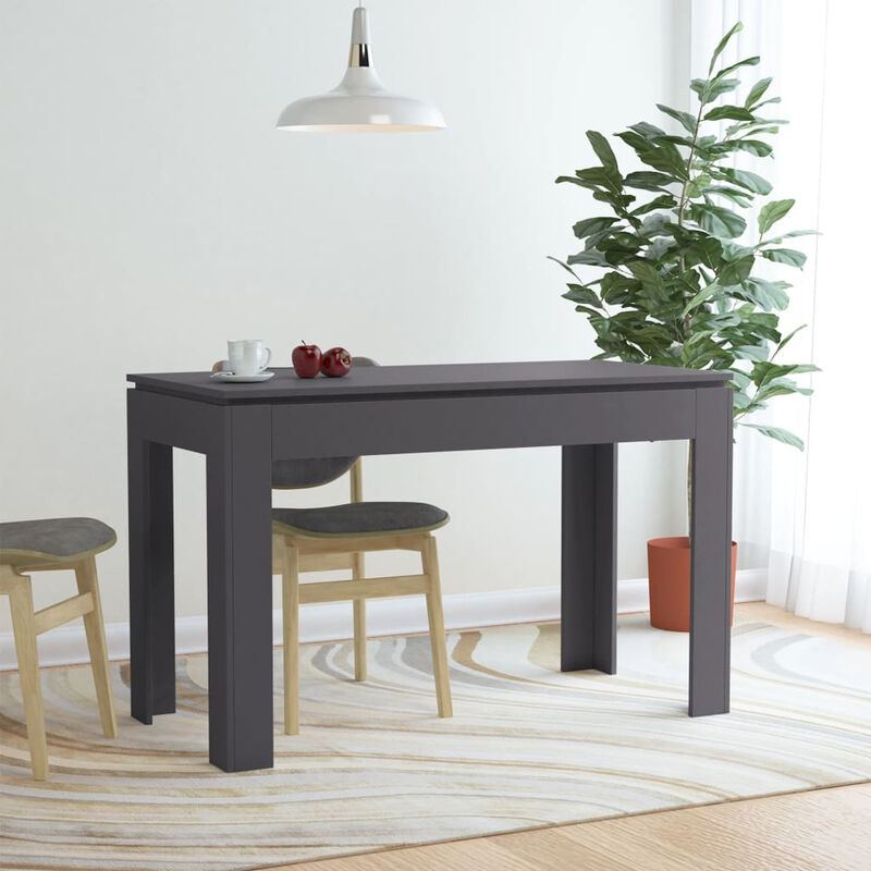 

Mesa de comedor de aglomerado gris 120x60x76 cm