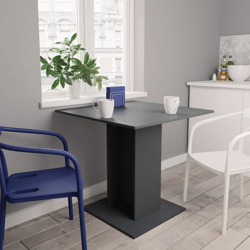 

Mesa de comedor de aglomerado gris 80x80x75 cm