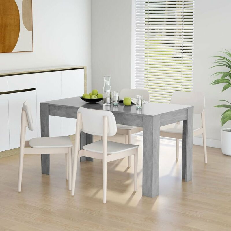 

Mesa de comedor de aglomerado gris hormigon 140x74,5x76 cm