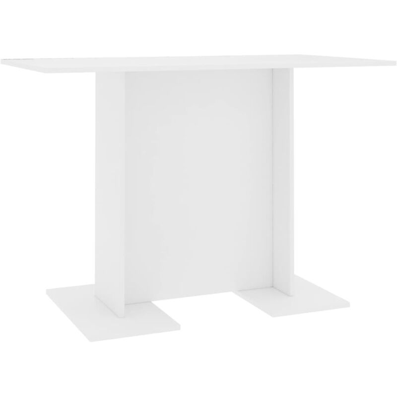 

vidaXL Mesa de Comedor de Aglomerado 110x60x75 cm Blanco - Blanco