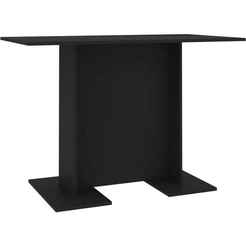 

vidaXL Mesa de Comedor de Aglomerado 110x60x75 cm Negro - Negro