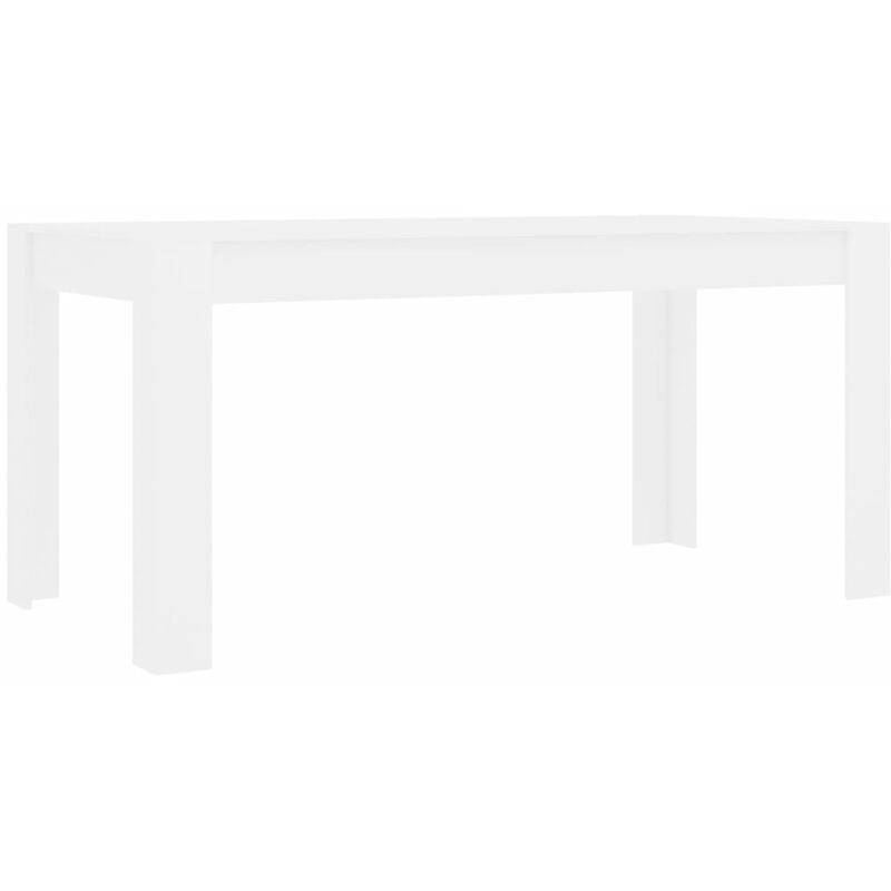 

Vidaxl - Mesa de Comedor de Aglomerado Blanco 160x80x76 cm - Blanco