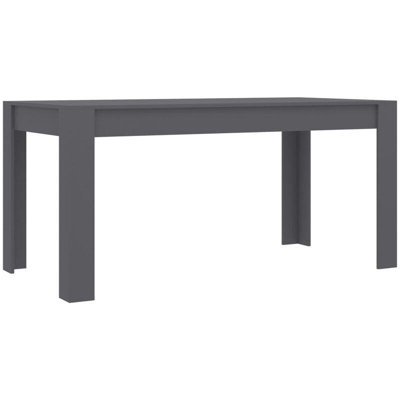 

Vidaxl - Mesa de Comedor de Aglomerado Gris 160x80x76 cm - Gris