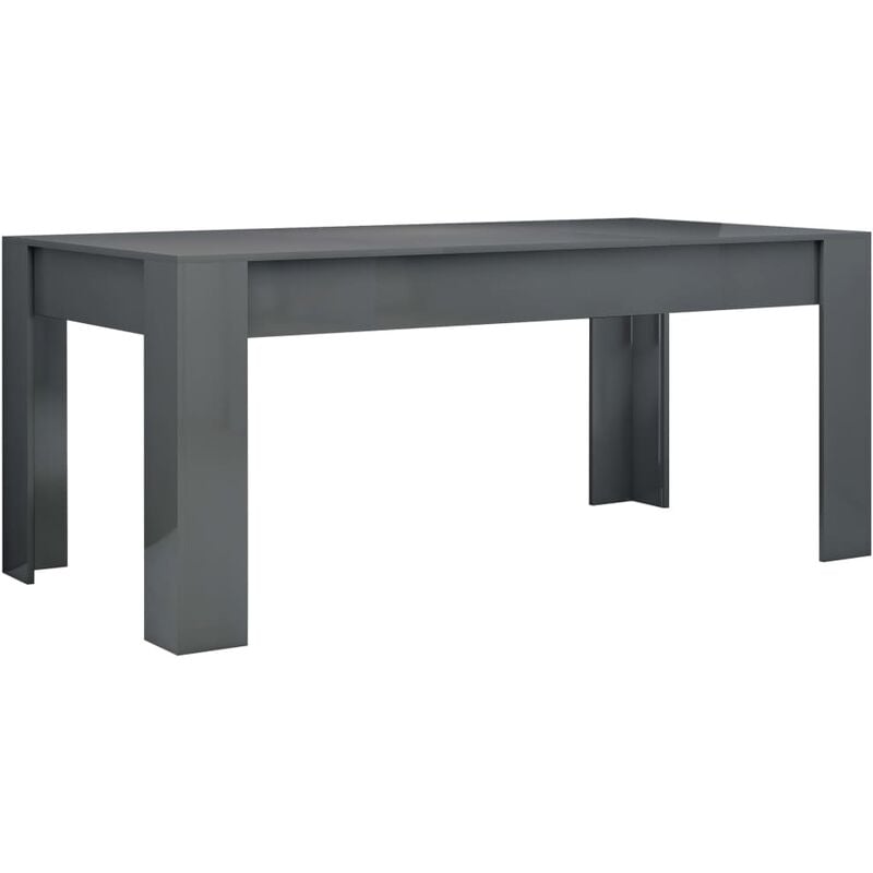 

Mesa de Comedor de Aglomerado Gris con Brillo 180x90x76 cm - Gris - Vidaxl