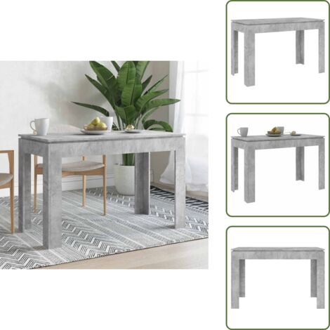 Mesa de comedor de alta calidad - vidaXL Mesa de comedor madera de ingeniería gris hormigón 120x60x76 cm -