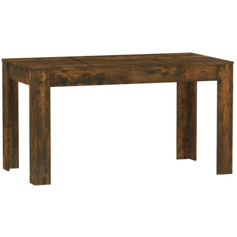 Mesa de comedor de diseño moderno 140 x 74,5 x 76 cm madera de ingeniería marrón DEC036845