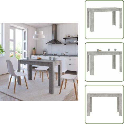 Mesa de comedor de ingeniería - vidaXL Mesa de comedor de madera de ingeniería gris 120x60x76 cm -