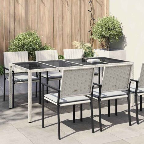 Mesa de comedor de jardín  190 x 90 x 75 cm Poliratán
