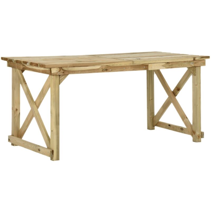 

vidaXL Mesa de jardín de madera 160x79x75 cm - Marrón