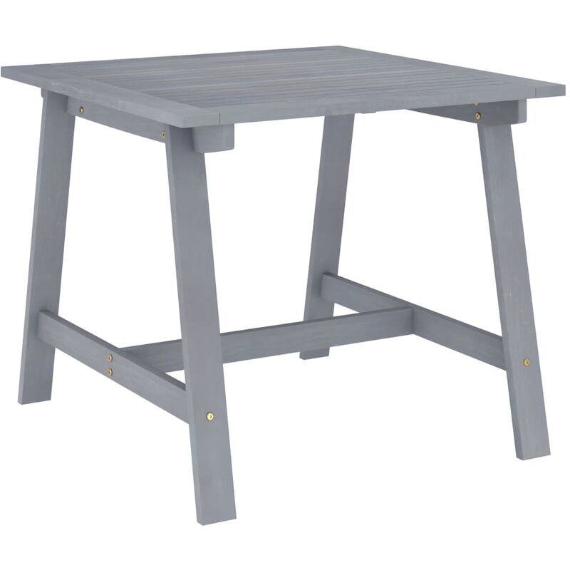 

Mesa de comedor de jardín madera maciza acacia gris 88x88x74 cm