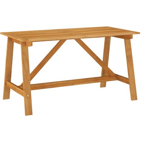 Mesa de comedor de jardín madera maciza de acacia 140x73x73,5cm vidaXL