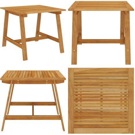 Mesa de comedor de jardín madera maciza de acacia 88x88x74 cm - Mesa de comedor - Madera maciza