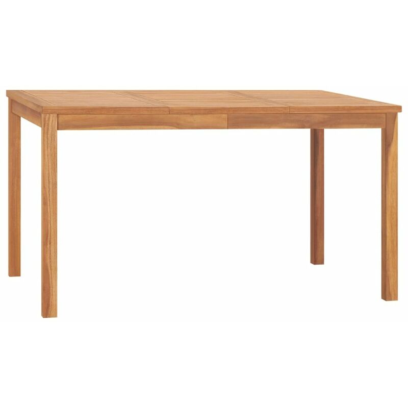 

Mesa de comedor de jardin madera maciza de teca 140x80x77 cm