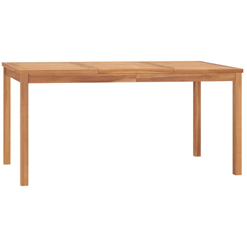 

Mesa de comedor de jardín madera maciza de teca 160x80x77 cm