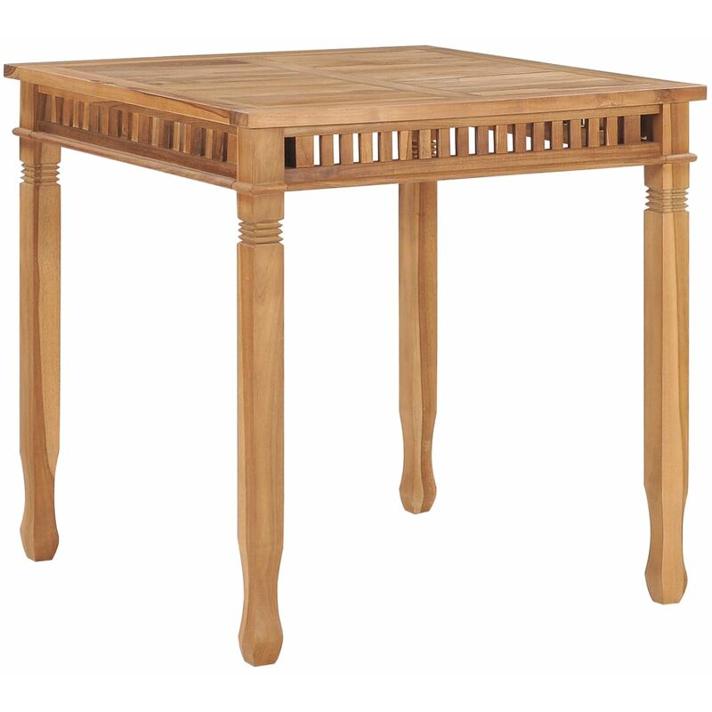 

Mesa de comedor de jardín madera maciza de teca 80x80x80 cm