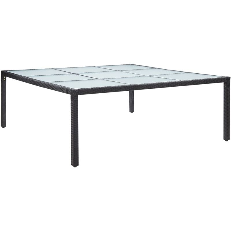 

Youthup - Mesa de comedor de jardín ratán sintético negro 200x200x74 cm - Negro