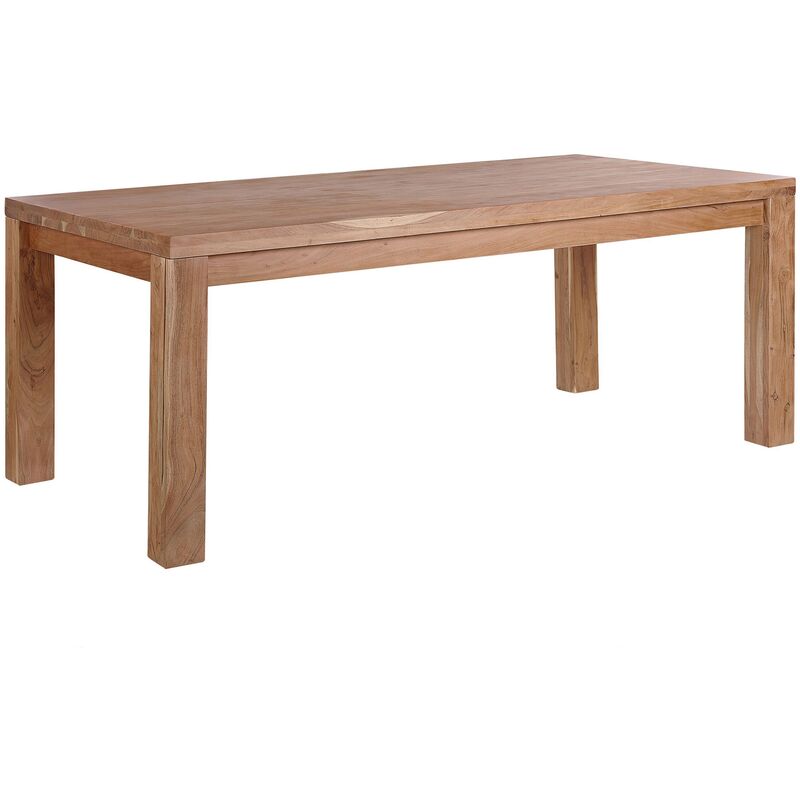 

Mesa de comedor de madera de acacia clara 200 x 100 cm TESA