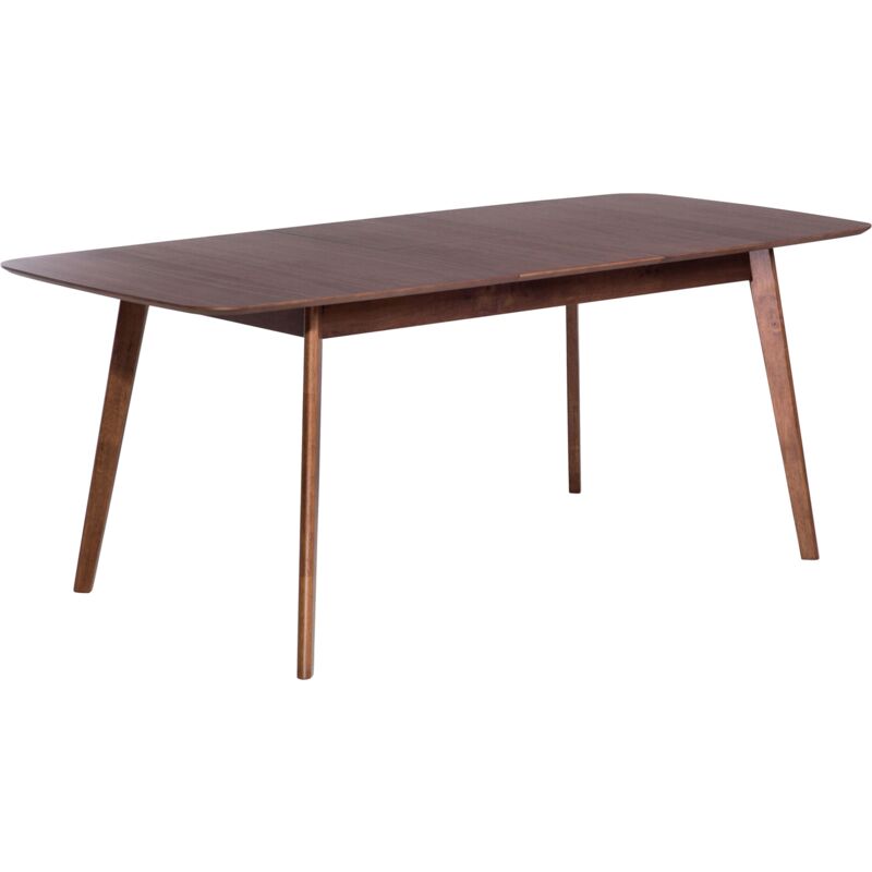 

Beliani - Mesa de comedor de madera de caucho extensible 150/190x90 cm MADOX