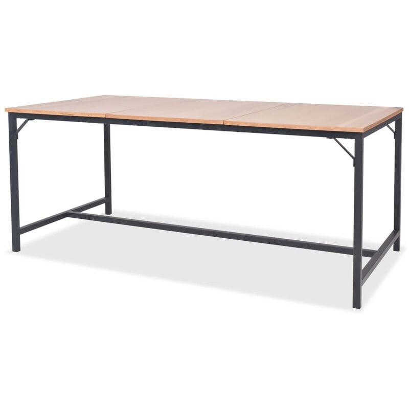 

Mesa de comedor de madera de fresno 180x90x76 cm - Marrón