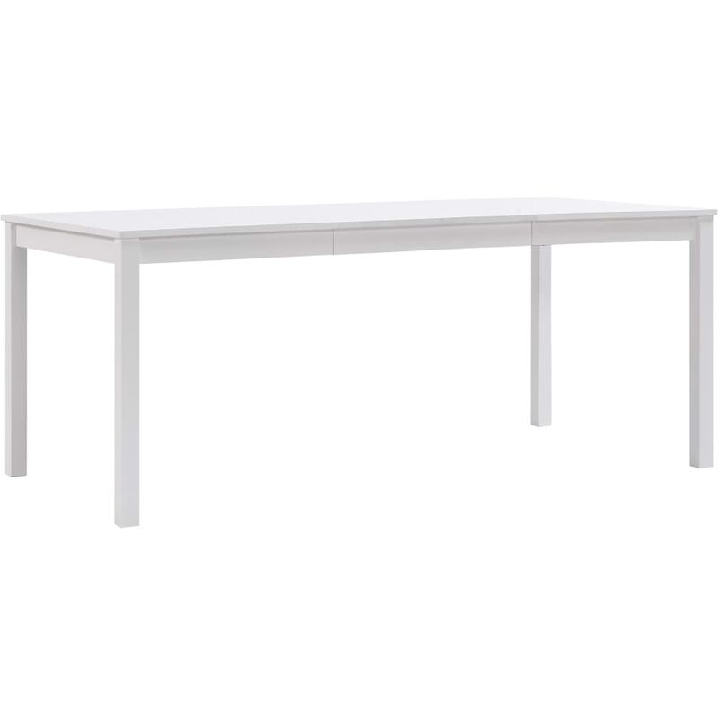 

vidaXL Mesa de Comedor de Madera de Pino Blanco 180x90x73 cm - Blanco