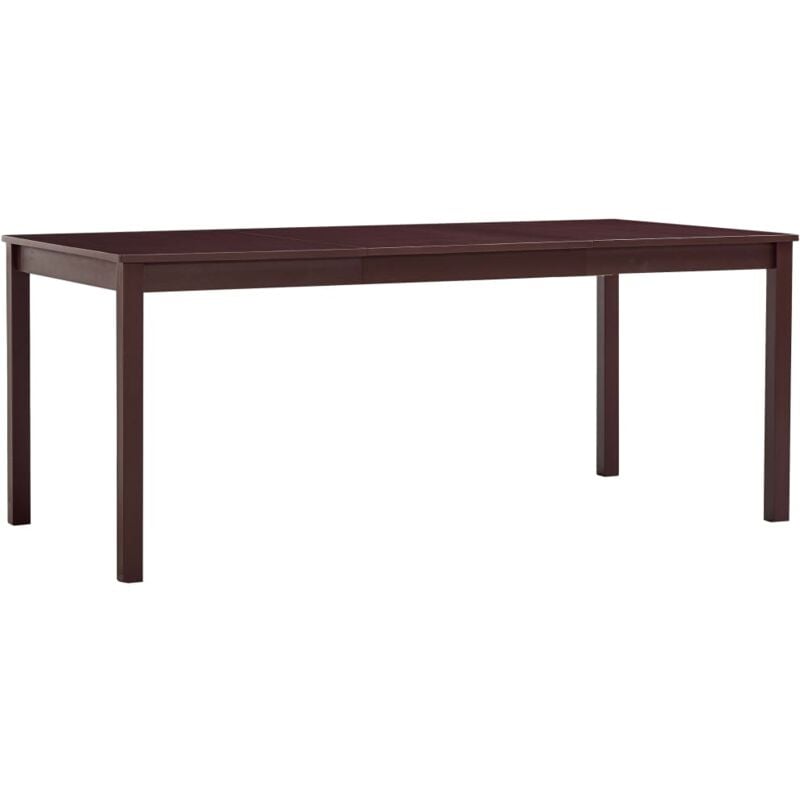 

vidaXL Mesa de Comedor de Madera de Pino Marrón Oscuro 180x90x73 cm - Marrón