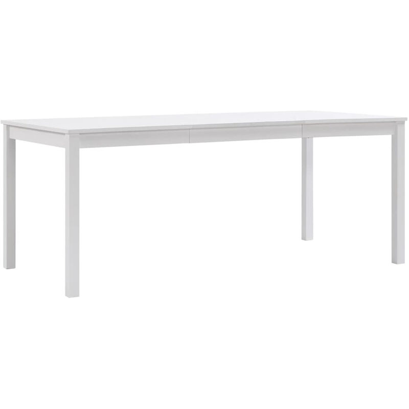 

Mesa de comedor de madera de pino blanco 180x90x73 cm