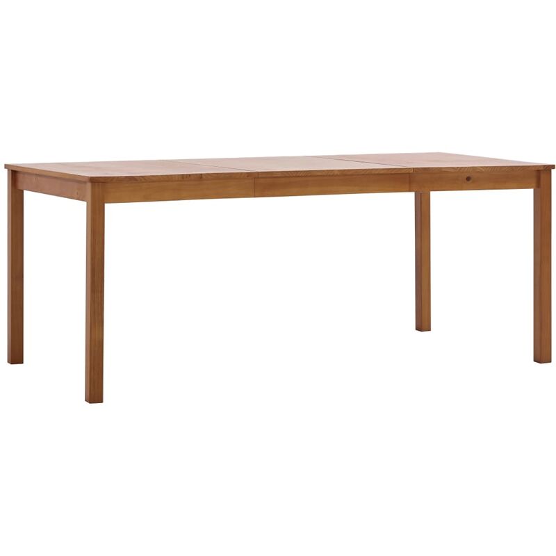 

Mesa de comedor de madera de pino marrón miel 180x90x73 cm - Marrón
