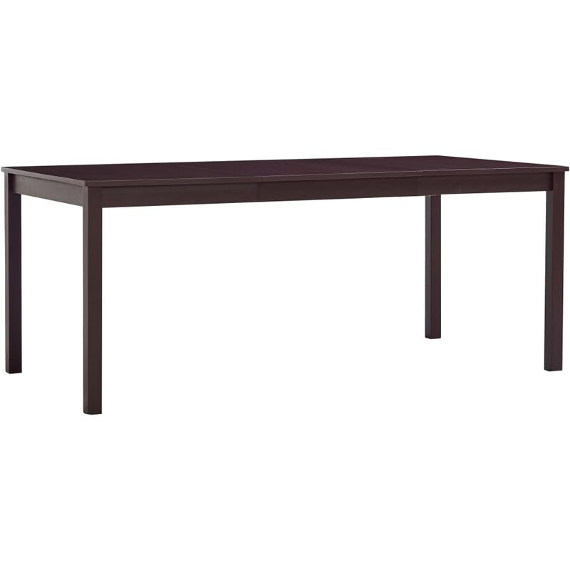 

Happyshopping - Mesa de comedor de madera de pino marron oscuro 180x90x73 cm