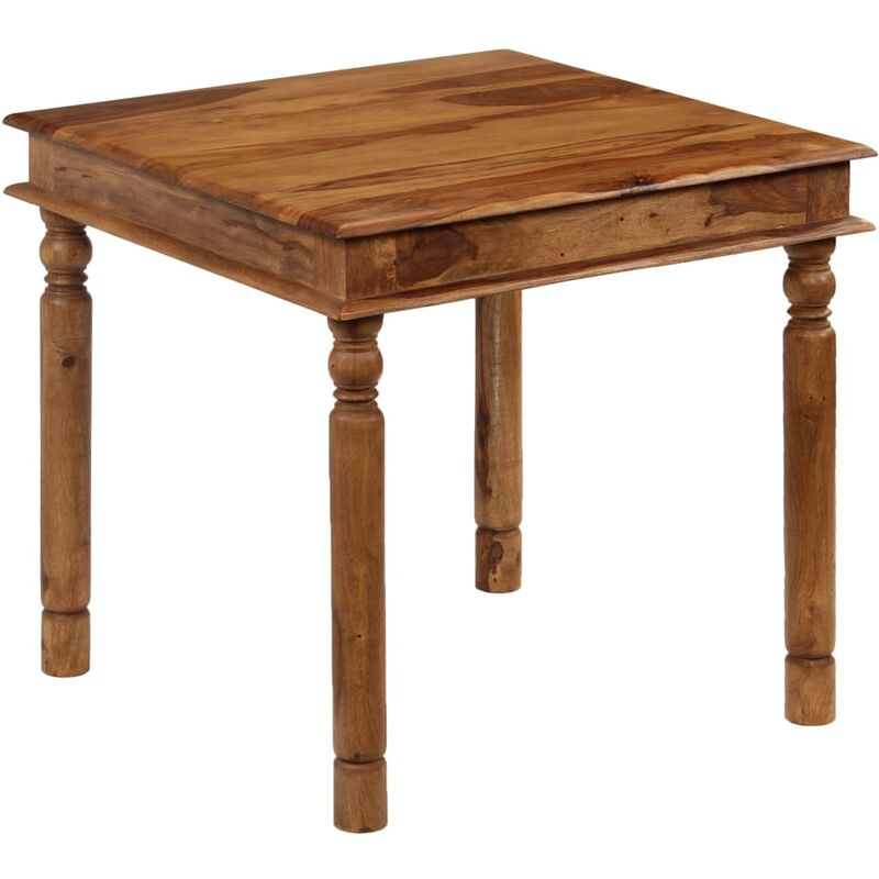 

Mesa de comedor de madera de sheesham maciza 80x80x77 cm - Marrón