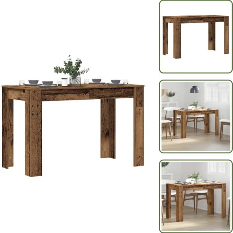 Mesa de comedor de madera envejecida - vidaXL Mesa de comedor de madera contrachapada madera vieja -