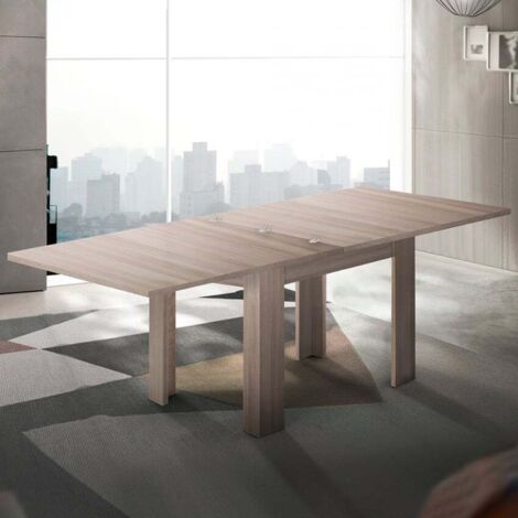 Mesa de comedor de madera extensible apertura en forma de libro 90-180 x 90 cm Jesi One