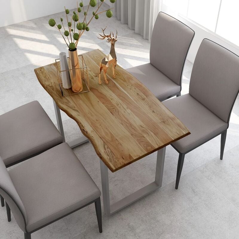 

BHD - Mesa de comedor de madera maciza de acacia 118x58x76 cm